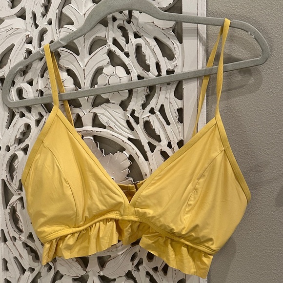 Free Press Yellow Ruffled Swim Bra - Picture 1 of 4